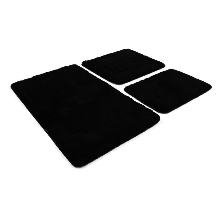 Mijölnir Havai - Juego de alfombras de baño acrílicas de 3 piezas - Negro